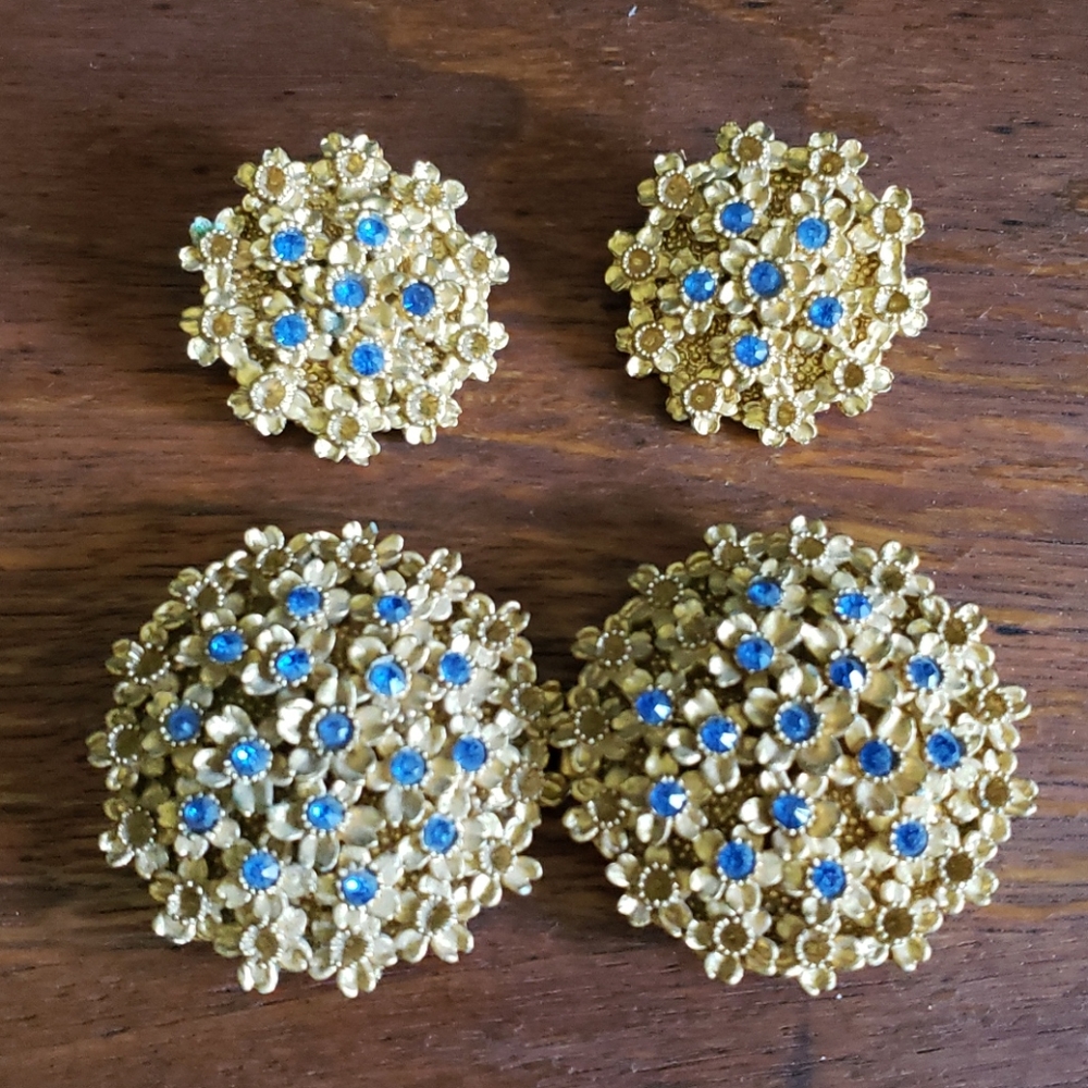 VTG Belt Buckle and 2 Matching Brooches